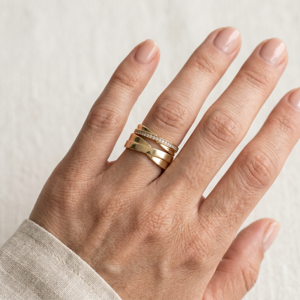 Argollas de Matrimonio de Oro Amarillo con Diamantes