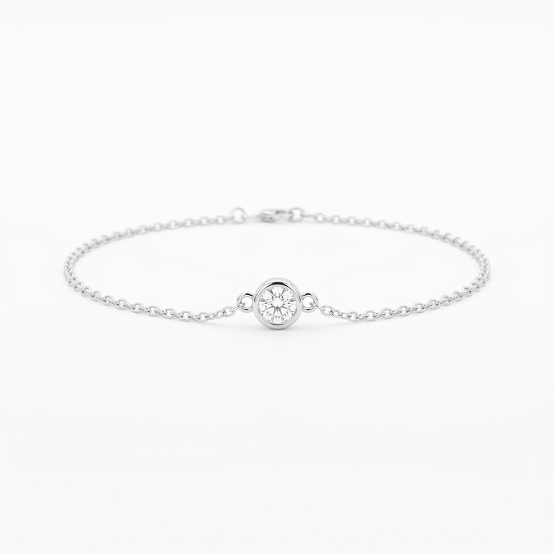 Pulsera Clásica con Diamante de 0.5 ct