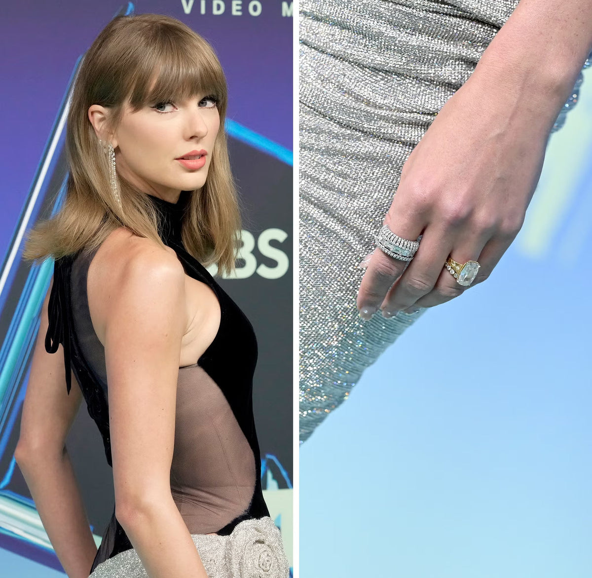 Taylor Swift y su anillo vintage. 