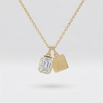 Collar de Oro Amarillo 14k con Piedra de Nacimiento y Dije de Inicial (vista 6)