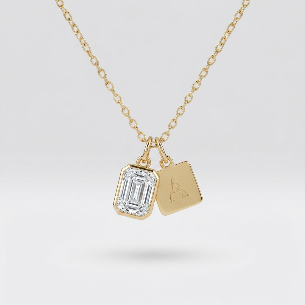 Collar de Oro Amarillo 14k con Piedra de Nacimiento y Dije de Inicial (vista 6)