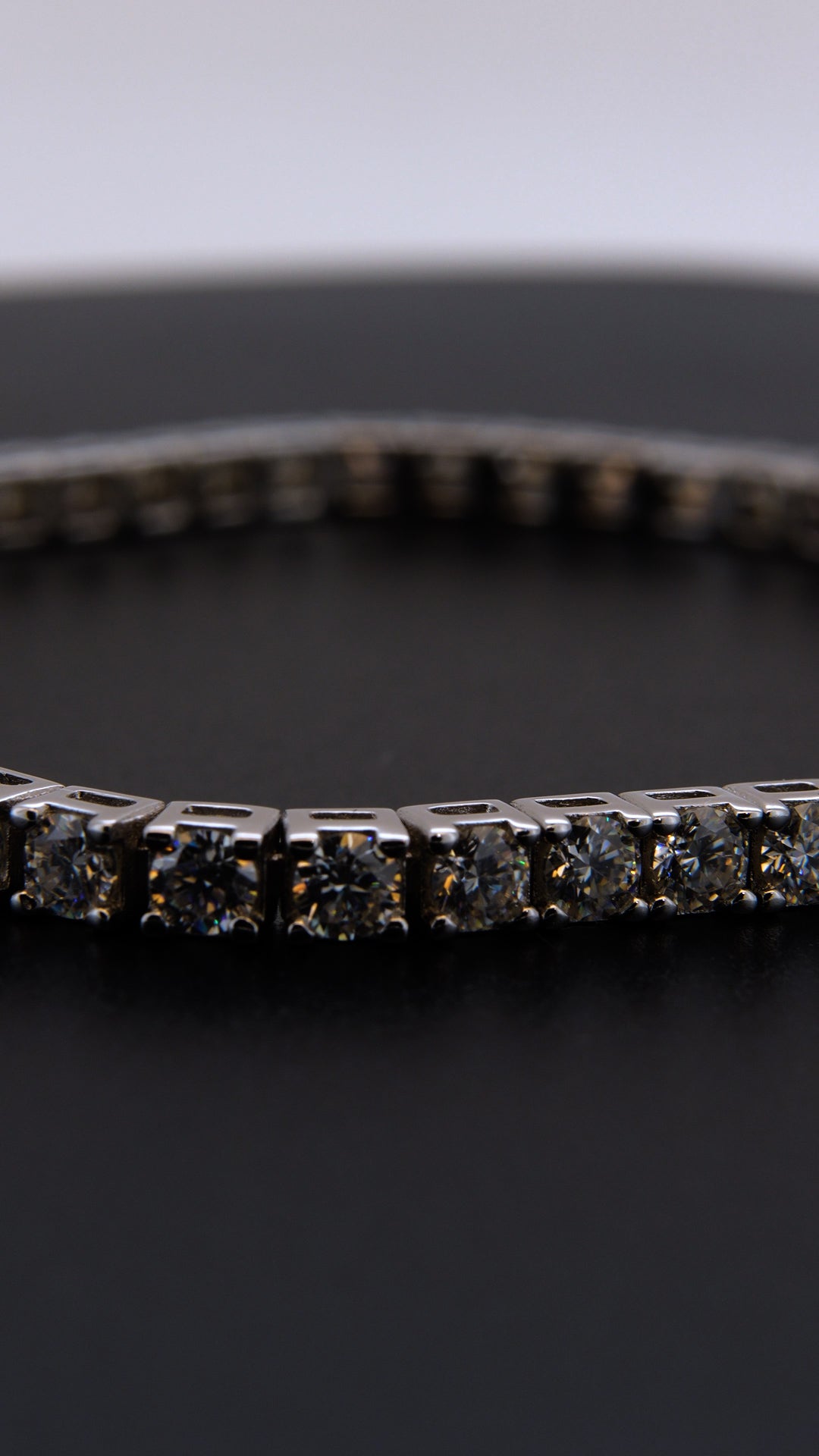 Tennis bracelet de plata con moissanita certificada (vista 5)