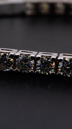 Tennis bracelet de plata con moissanita certificada (vista 2)