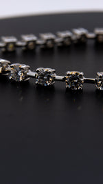 tennis bracelet plata con moissanita certificada (vista 3)