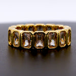 Anillo de compromiso diamantes esmeralda (vista 2)