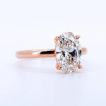 Anillo de Compromiso Oval en Oro Rosa 14k con Diamante de Laboratorio 1ct (vista 4)