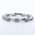 Churumbela Wavy Full Eternity en Oro Blanco 14k con Diamantes de Laboratorio