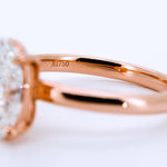 Anillo de Compromiso Oval en Oro Rosa 14k con Diamante de Laboratorio 1ct (vista 8)
