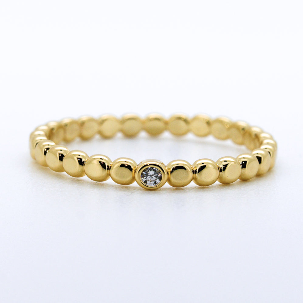 Anillo de oro 14k con diamante de laboratorio (vista 2)