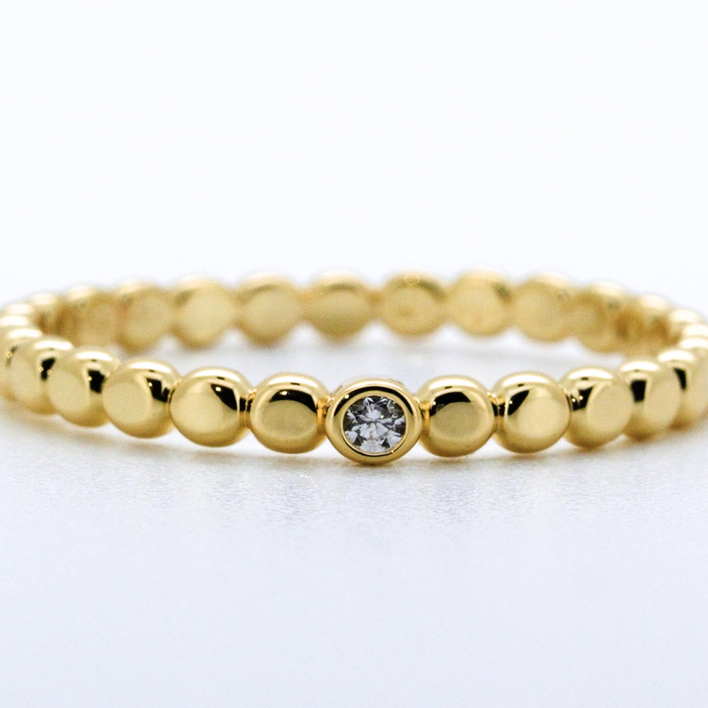 Anillo de oro 14k con diamante de laboratorio
