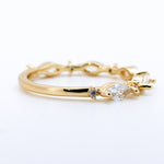 Anillo de oro 14k con diamantes de laboratorio
