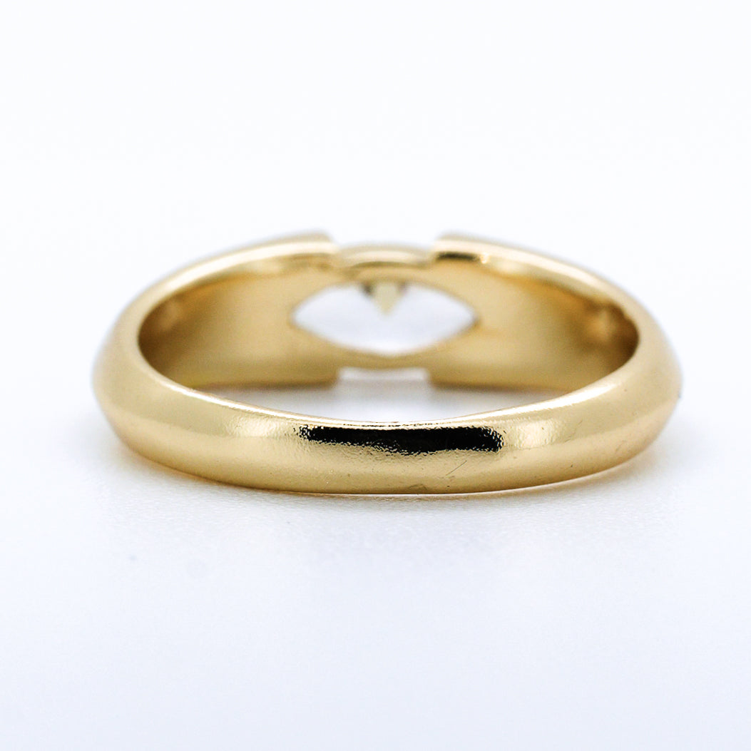 Anillo de Compromiso Corte Marquise en Oro Amarillo 14k con Diamante de Laboratorio 1ct (vista 3)