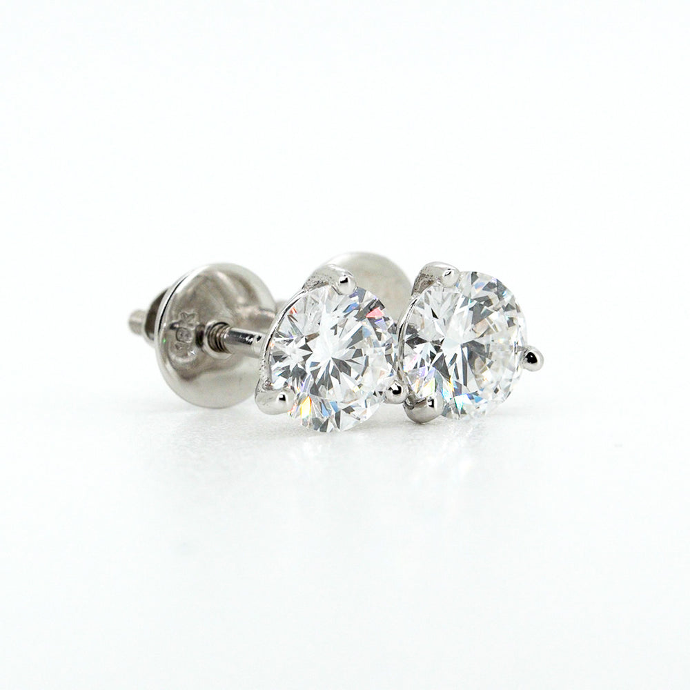 Broqueles de Diamante en Par - Oro 18K