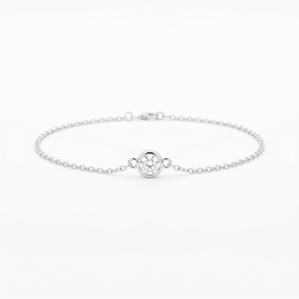Pulsera Clásica con Diamante de 0.5 ct