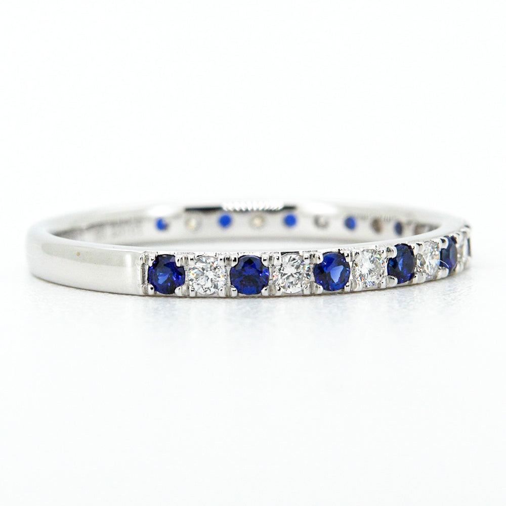 Churumbela de Oro 14K con Diamantes de Laboratorio y Zafiros Azules