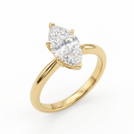 Anillo de Compromiso Solitario de Oro 14k con Diamante Corte Marquise